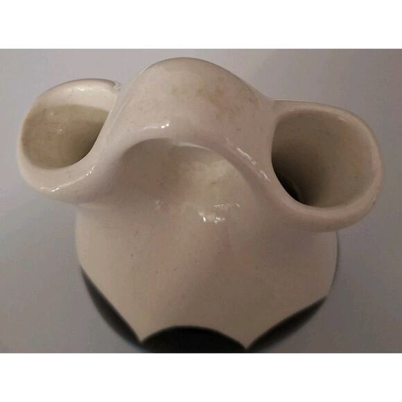 Ute Mountain Tribe Blue Black Cream Pottery Wedding Vase Signed Ruth Root 4" - Picture 3 of 5